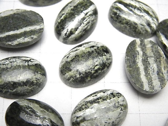 蛇紋石 AAA 橢圓形素面蛋面 18x13毫米 2顆