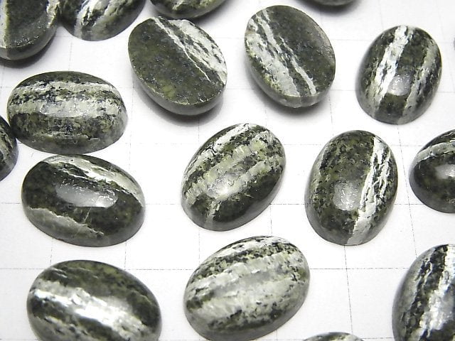 Serpentin AAA ovaler Cabochon 18x13mm 2 Stück