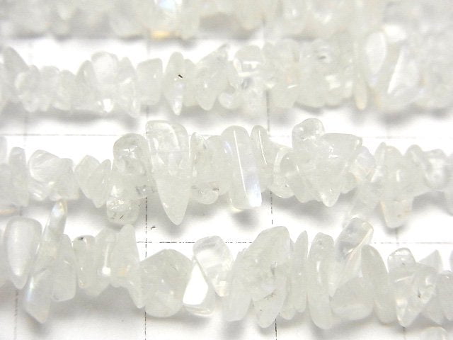 高品質彩虹月光石 AAA 碎石 (小塊狀) 1串珠子 (約 32 英寸/80 公分)