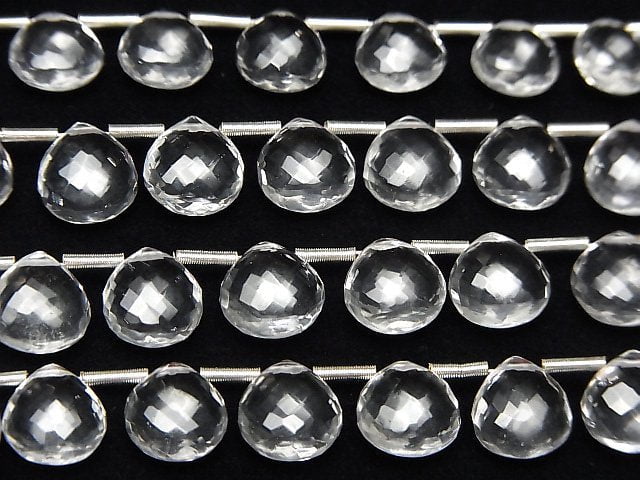Hochwertiger Kristall AAA Kastanie facettierte Briolette 8x8mm 1Strang Perlen (8Stücke)