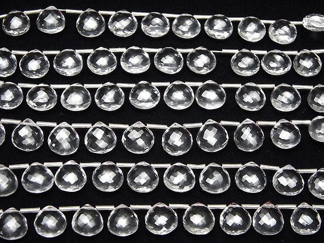 Hochwertiger Kristall AAA Kastanie facettierte Briolette 8x8mm 1Strang Perlen (8Stücke)