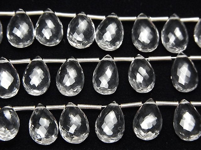 Hochwertiger Kristall AAA Tropfenform facettierte Briolette 11x7mm 1Strang Perlen (8Stücke)