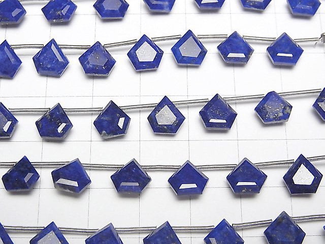 Hochwertiger Lapislazuli AAA Pentagon facettiert 8x8mm 1 Strang Perlen (8 Stück)
