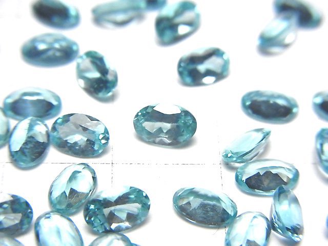 高品質磷灰石 AAA 裸石 橢圓刻面 6x4mm 3顆