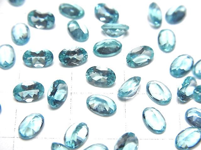 Hochwertiger Apatit AAA lose Steine oval facettiert 6x4mm 3 Stück