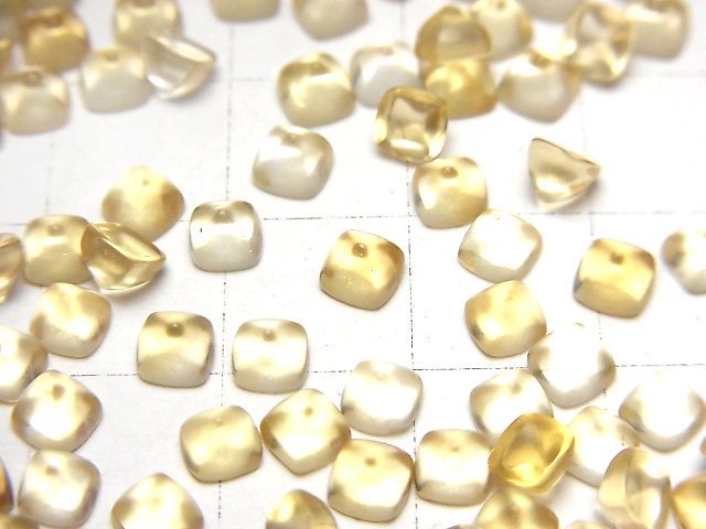 Hochwertiger Citrin AAA Zuckerlaib geschnitten 4x4mm 5 Stück