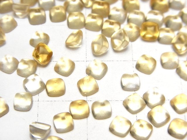 Hochwertiger Citrin AAA Zuckerlaib geschnitten 4x4mm 5 Stück