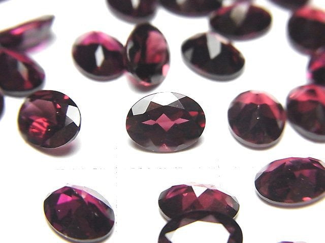 高品質紫牙烏石榴石 AAA 刻面橢圓形 8x6mm 2顆 散石