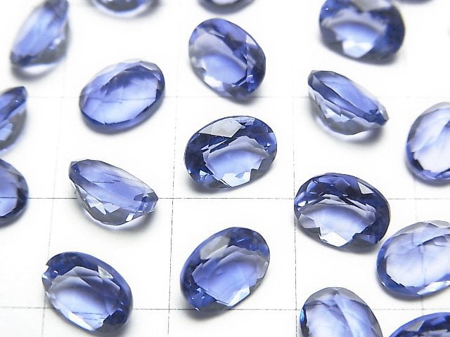 高品質變色螢石 AAA 橢圓刻面裸石 8x6x4mm 2顆