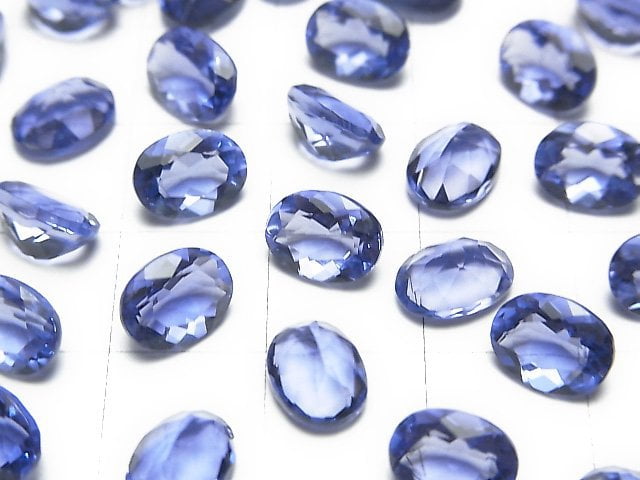 Hochwertiger Farbwechsel-Fluorit AAA Lose Stein Oval facettiert 8x6x4mm 2 Stück