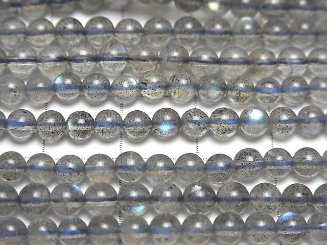 高品質閃光石 AAA 圓珠 4mm 1串 (約15英吋/38公分)