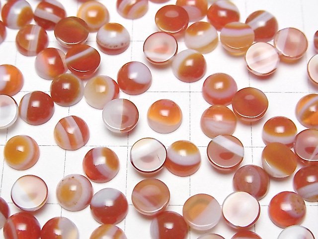 Karnelian Sardonyx Rund Cabochon 6x6mm 10Stücke
