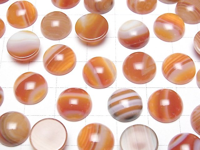 Karnelian, Sardonyx Rund Cabochon 12x12mm 5Stücke