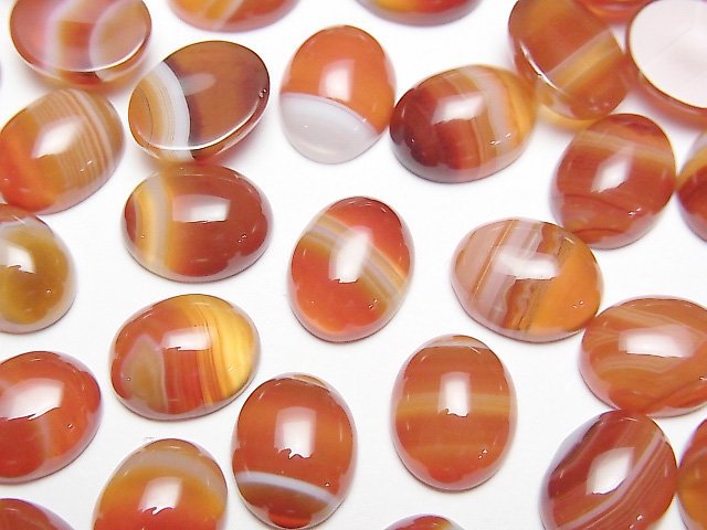 Karneol, Sardonyx Oval Cabochon 10x8mm 5Stk