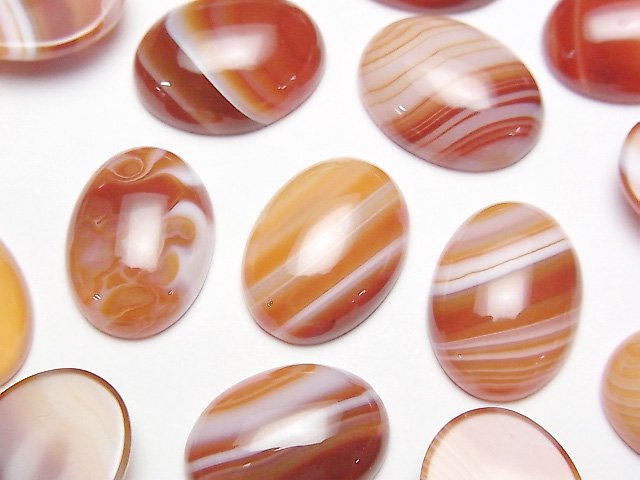 紅玉髓, 纏絲瑪瑙 橢圓形素面 16x12mm 4顆