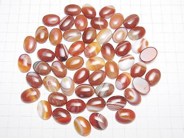 Carnelian, Sardonyx Oval Cabochon 18x13mm 4pcs