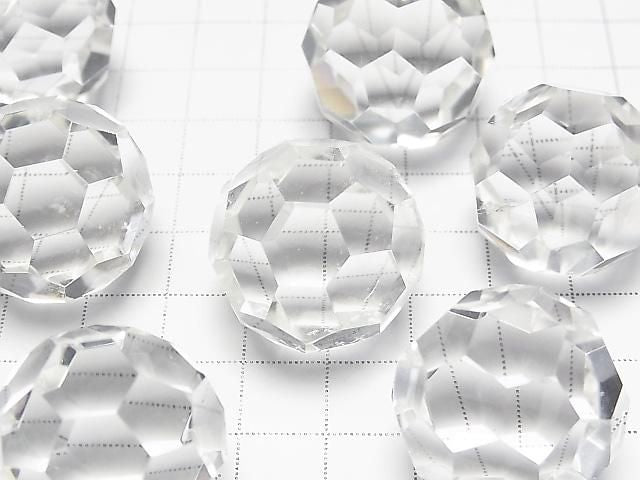 Crystal Quartz AAA- "Buckyball" Faceted Round 24mm 1pc