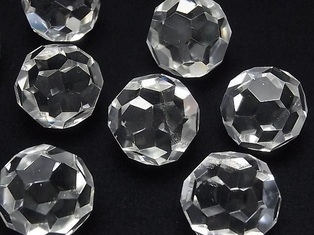 Crystal Quartz AAA- "Buckyball" Faceted Round 24mm 1pc