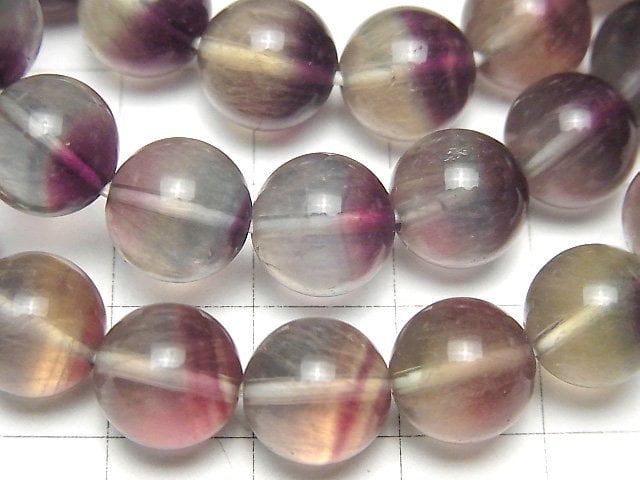 紫綠螢石 AAA 級圓珠 10mm 手鍊