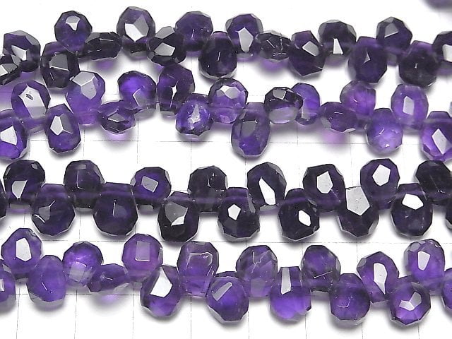 Amethyst AA++ Facettiert Nugget Oben Durchbohrt halb oder 1 Strang Perlen (ca. 15 Zoll / 37 cm)