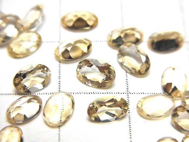 優質黃水晶 AAA 橢圓刻面裸石 6x4mm 10顆/份