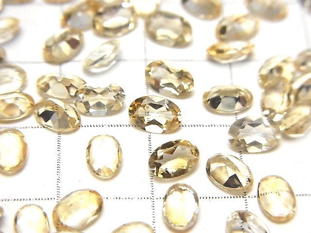 Hochwertiger Citrin AAA Lose Stein Oval facettiert 6x4mm 10Stück