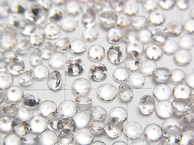 高品質摩根石 AAA 裸石 圓形刻面 3x3mm 5顆