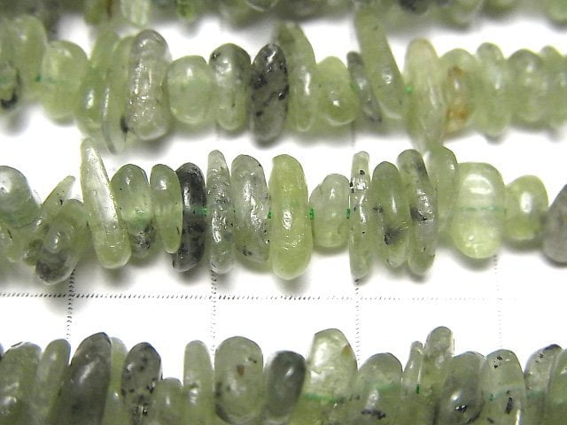 綠色藍晶石AA級碎石珠(小塊)1串珠(約15英吋/37公分)
