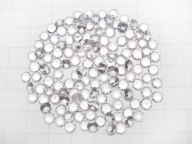 Hochwertiger Morganit AAA loser Stein rund facettiert 5x5mm 2 Stück