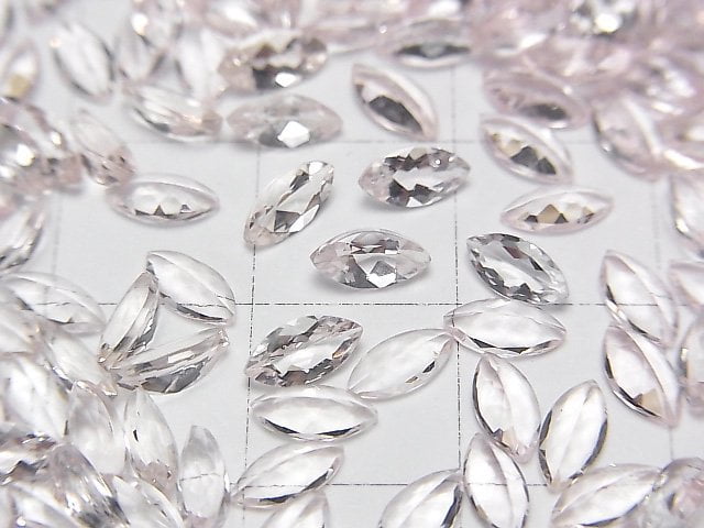 高品質摩根石 AAA 梨形刻面 6x3mm 2顆 裸石