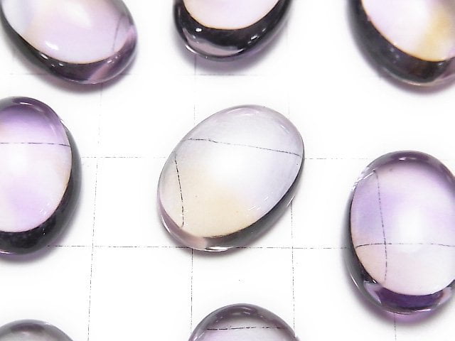 高品質紫黃晶 AA+ 橢圓素面 18x13mm 1顆