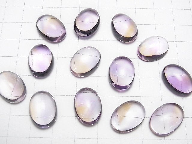 Hochwertiger Ametrin AA+ ovaler Cabochon 18x13mm 1 Stück