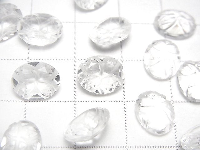 高品質刻面橢圓形水晶 AAA 級 10x8mm 4顆