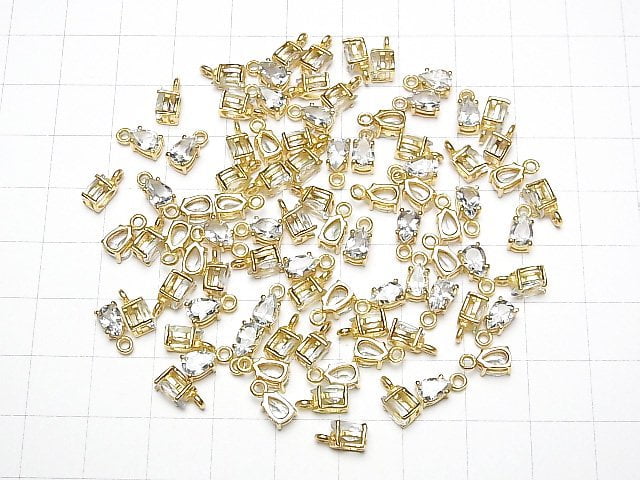 Hochwertiger Aquamarin AAA Zargenfassung Birnenform Facettiert 6x4mm 18KGP 2Stücke