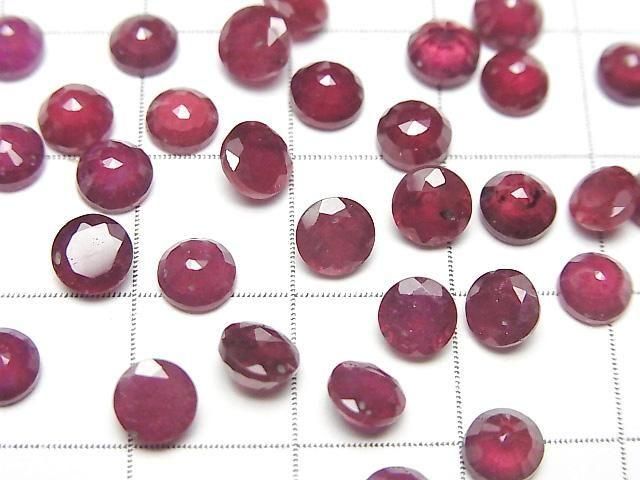 紅寶石 AA++ 裸石 圓形刻面 5x5mm 3顆