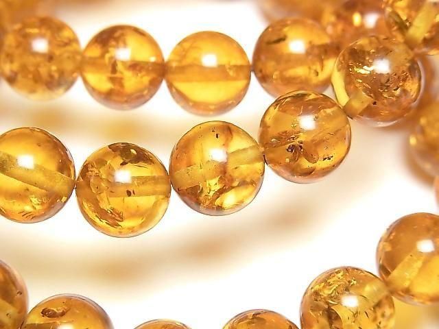 波羅的海琥珀圓珠8.5毫米淺棕色手鍊