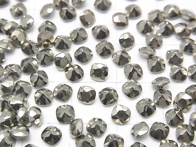 Pyrit Lose Stein Quadrat Facettiert 4x4mm 10Stücke