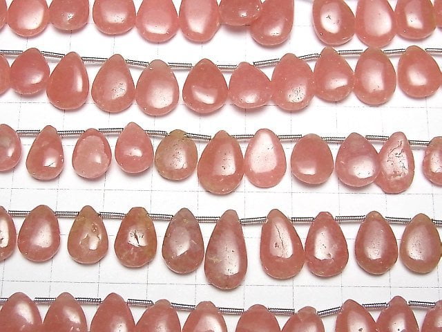 Argentinien Rhodochrosit AA++ Birnenform (Glatt) 1Strang Perlen (ca. 7Zoll / 18cm)