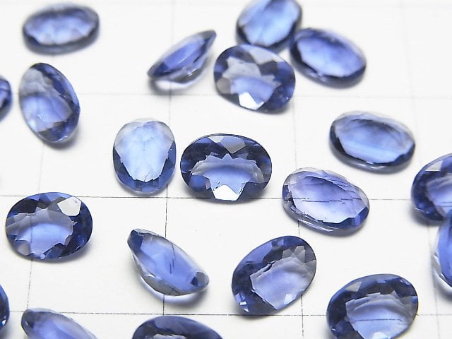 高品質變色螢石 AAA 橢圓刻面裸石 7x5x4毫米 2顆