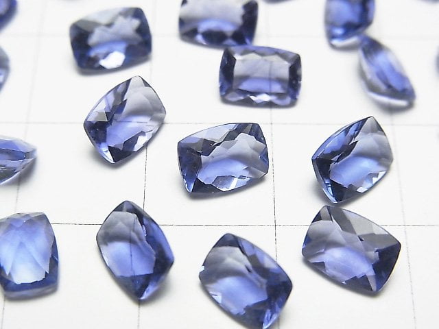 高品質變色螢石 AAA 裸石長方形刻面 7x5x4mm 2顆