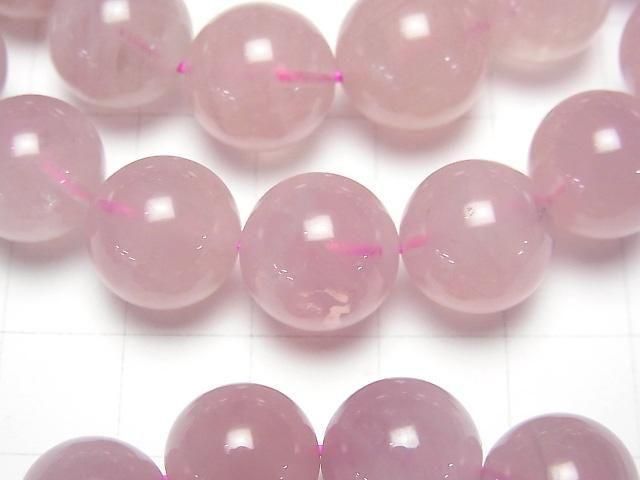 馬達加斯加深玫瑰石英 AAA 級 - 圓珠 12mm 手鍊