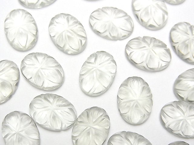 高品質綠紫水晶 AAA 雕刻橢圓形蛋面 14x10mm 2顆