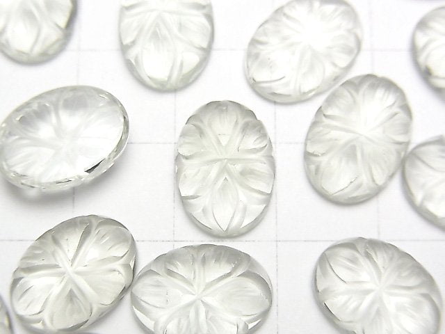 高品質綠紫水晶 AAA 雕刻橢圓形蛋面 14x10mm 2顆