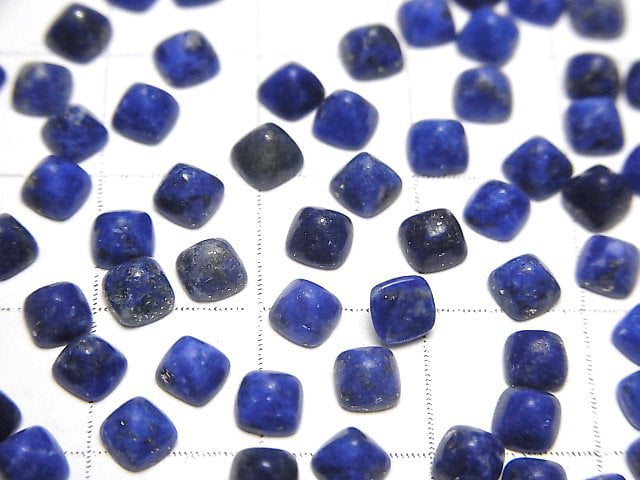 Lapislazuli AA++ Zuckerlaibschliff 4x4mm 5Stücke