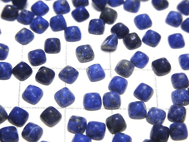 Lapislazuli AA++ Zuckerlaibschliff 4x4mm 5Stücke