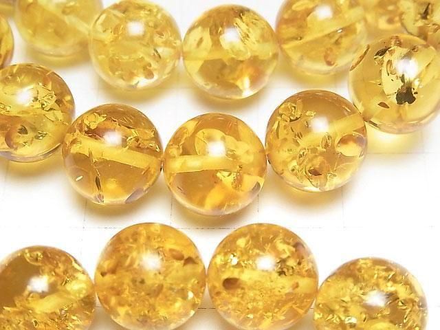 波羅的海琥珀圓珠 12mm 淺色手鍊