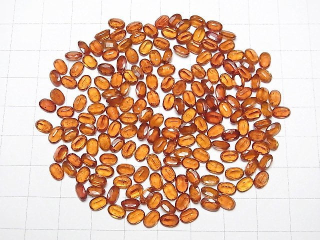 Hochwertiger orange Kyanit AAA- lose Steine oval facettiert 6x4mm 3 Stück