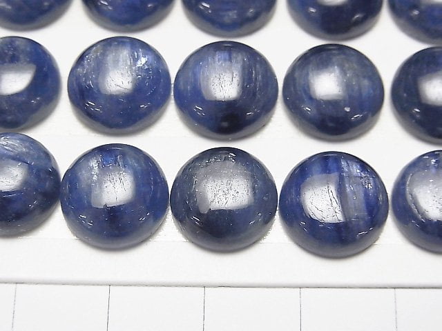 頂級品質藍晶石 AAA 圓形素面蛋面 12x12毫米 1顆