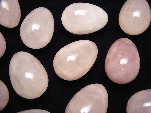 Rosenquarz AA++ Nugget (ungebohrt) 30x20 mm 3 Stück