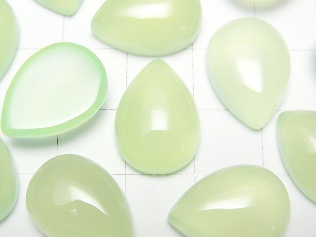 蘋果綠玉髓 AAA 梨形凸圓面 18x13mm 1顆